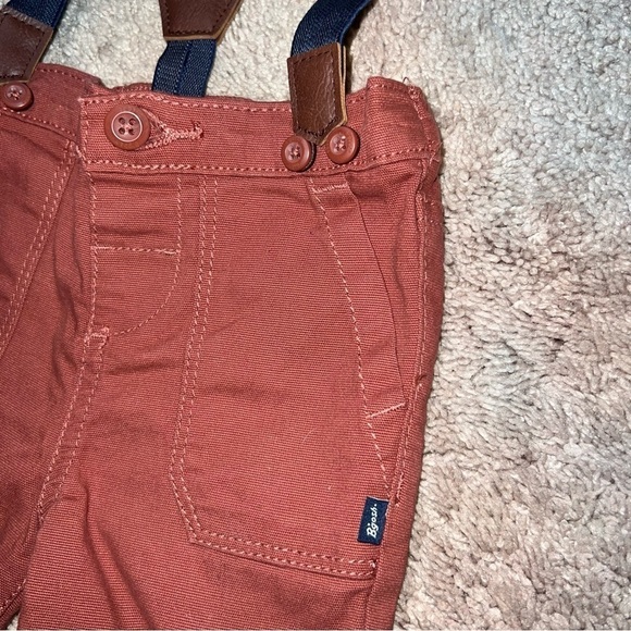 OshKosh B’Gosh Baby B’Gosh Rust Colored Pants with Suspenders Size 9 Months - Picture 3 of 6